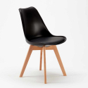Table noire carrée 70x70cm Avec 2 Chaises Colorées intérieur bar café Nordica Mojito 