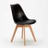 Tavolino Quadrato Nero 70x70cm Con 2 Sedie Interno Nordica Mojito 