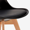 Table noire carrée 70x70cm Avec 2 Chaises Colorées intérieur bar café Nordica Mojito 