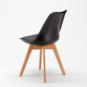 Table noire carrée 70x70cm Avec 2 Chaises Colorées intérieur bar café Nordica Mojito 