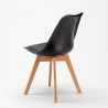 Tavolino Quadrato Nero 70x70cm Con 2 Sedie Interno Nordica Mojito 