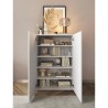 Credenza mobile soggiorno ingresso bianco lucido 2 ante specchio Elise Catalogo