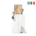 Credenza mobile soggiorno ingresso bianco lucido 2 ante specchio Elise Vendita
