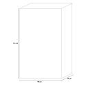 Credenza mobile soggiorno ingresso bianco lucido 2 ante specchio Elise Stock