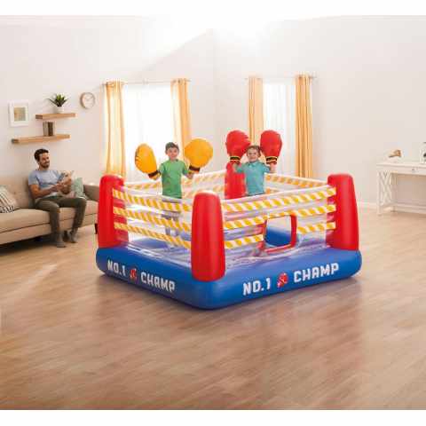 Jump o Lene Fun Ring Gonfiabile Intex 48250 per Bambini con Guantoni ad Aria Promozione