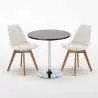 Tavolino Rotondo Nero 70x70cm Con 2 Sedie Interno Nordica Cosmopolitan Caratteristiche