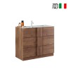 Mobile bagno a terra in legno 3 cassetti con lavabo in ceramica Etoile Catalogo