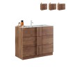 Mobile bagno a terra in legno 3 cassetti con lavabo in ceramica Etoile Vendita