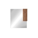 Miroir de salle de bain avec éclairage LED et colonne suspendue 1 porte en bois Aralia Dimensions