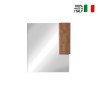 Miroir de salle de bain avec éclairage LED et colonne suspendue 1 porte en bois Aralia Choix