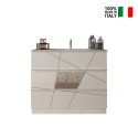 Mobile bagno a terra bianco lucido 3 cassetti e lavabo June Stock
