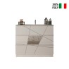 Mobile bagno a terra bianco lucido 3 cassetti e lavabo June Stock