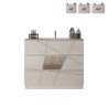 Mobile bagno a terra bianco lucido 3 cassetti e lavabo June Offerta