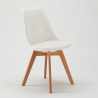 Table Ronde Noire 70x70cm 2 Chaises Colorées Intérieur Bar Café Nordica Cosmopolitan 