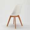 Table Ronde Noire 70x70cm 2 Chaises Colorées Intérieur Bar Café Nordica Cosmopolitan 