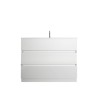 Mobile bagno a terra moderno bianco lucido 3 cassetti e lavabo Joey Modello
