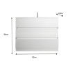 Mobile bagno a terra moderno bianco lucido 3 cassetti e lavabo Joey Prezzo