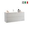 Mobile bagno sospeso moderno lavabo 2 cassetti bianco lucido Add Sconti