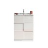 Mobile bagno a terra con 3 cassetti bianco lucido e lavabo Tetra Dama Prezzo