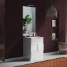 Mobile bagno a terra con 3 cassetti bianco lucido e lavabo Tetra Dama Catalogo
