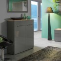 Meuble polyvalent entrée salon buffet 2 portes et 1 tiroir Clyde Promotion