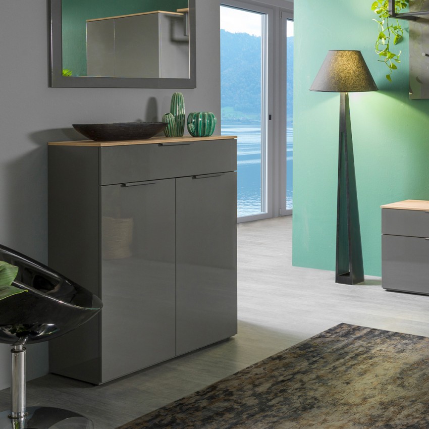 Meuble polyvalent entrée salon buffet 2 portes et 1 tiroir Clyde Promotion Meuble polyvalent entrée salon buffet 2 portes et 1 tiroir Clyde Promotion