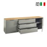 Mobiler TV-Unterschrank 200 cm modern, 2 Türen, 3 Schubladen, graue Eiche Galad. Verkauf
