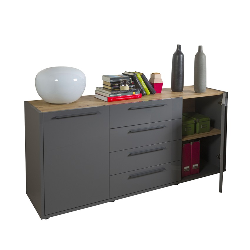 Credenza 2 ante 4 cassetti soggiorno sala pranzo industriale Shelby Promozione Credenza 2 ante 4 cassetti soggiorno sala pranzo industriale Shelby Promozione