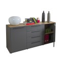 Credenza 2 ante 4 cassetti soggiorno sala pranzo industriale Shelby Promozione