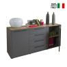 Credenza 2 ante 4 cassetti soggiorno sala pranzo industriale Shelby Vendita
