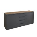Credenza 2 ante 4 cassetti soggiorno sala pranzo industriale Shelby Offerta