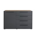 Sideboard Wohnzimmer Industrielles Design 1 Tür 4 Schubladen Choice Sales