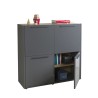 Kommode 4 Türen Wohnzimmer Büroschrank modernes industrielles Design Springfield. Angebot