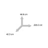 Meuble TV moderne style industriel avec 2 portes et 2 tiroirs de 200 cm Aron Remises