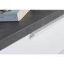 Comodino camera da letto moderno 2 cassetti bianco top grigio Robyn Sconti