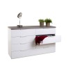 Commode à 8 tiroirs pour chambre à coucher moderne blanc Dubonne Remises