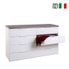 Commode à 8 tiroirs pour chambre à coucher moderne blanc Dubonne Vente