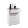Commode à 5 tiroirs blanc pour chambre ou bureau avec 5 tiroirs Josefin Offre