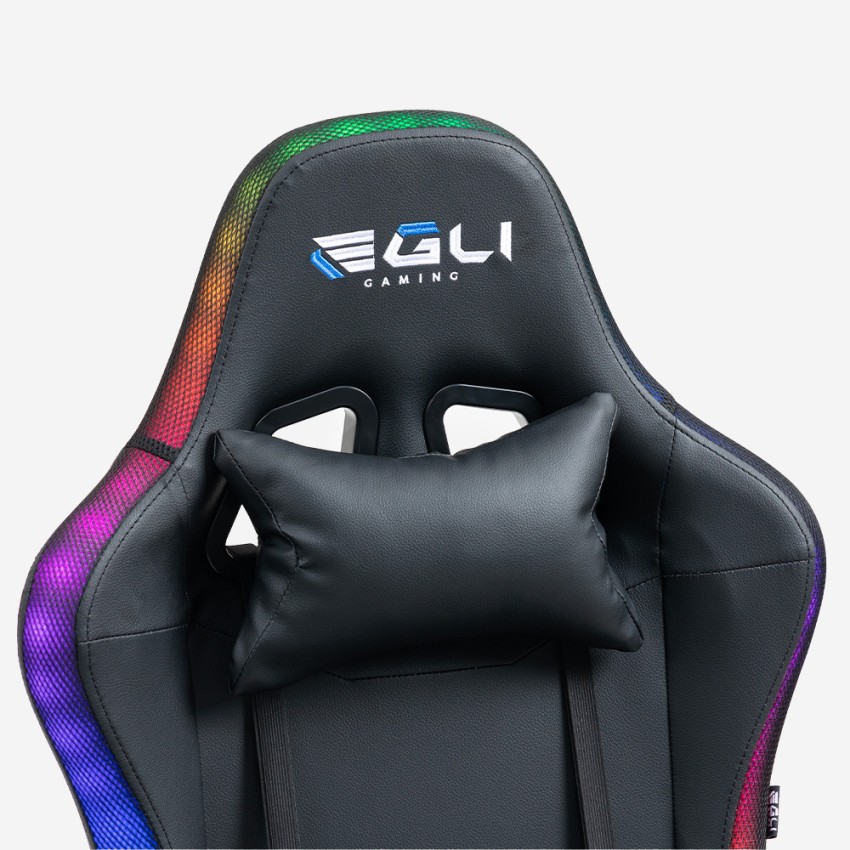 The Horde Comfort chaise gaming ergonomique repose-pieds LED RGB