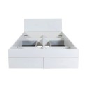 Letto matrimoniale 160x200cm contenitore e cassetti bianco laccato Teide Sconti