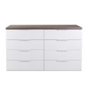 Commode à 8 tiroirs pour chambre à coucher moderne blanc Dubonne Réductions