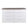 Commode à 8 tiroirs pour chambre à coucher moderne blanc Dubonne Réductions