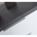 Sideboard Wohnzimmer. 1 Tür, 4 Schubladen. Modern, weiß, grau. Clea Rabatte