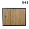 Buffet meuble polyvalent salon 3 portes style industriel Shelton Vente
