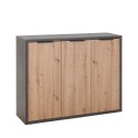 Mobile credenza multiuso soggiorno 3 ante stile industriale Shelton Saldi