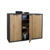 Buffet meuble polyvalent salon 3 portes style industriel Shelton Choix