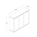 Mobile credenza multiuso soggiorno 3 ante stile industriale Shelton Scelta