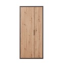 Armoire polyvalente à 2 portes entrée design moderne industriel Downey Offre