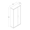 Armoire polyvalente à 2 portes entrée design moderne industriel Downey Modèle