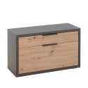 Banc polyvalent à chaussures entrée avec 1 porte et 1 tiroir industriel Garet Réductions